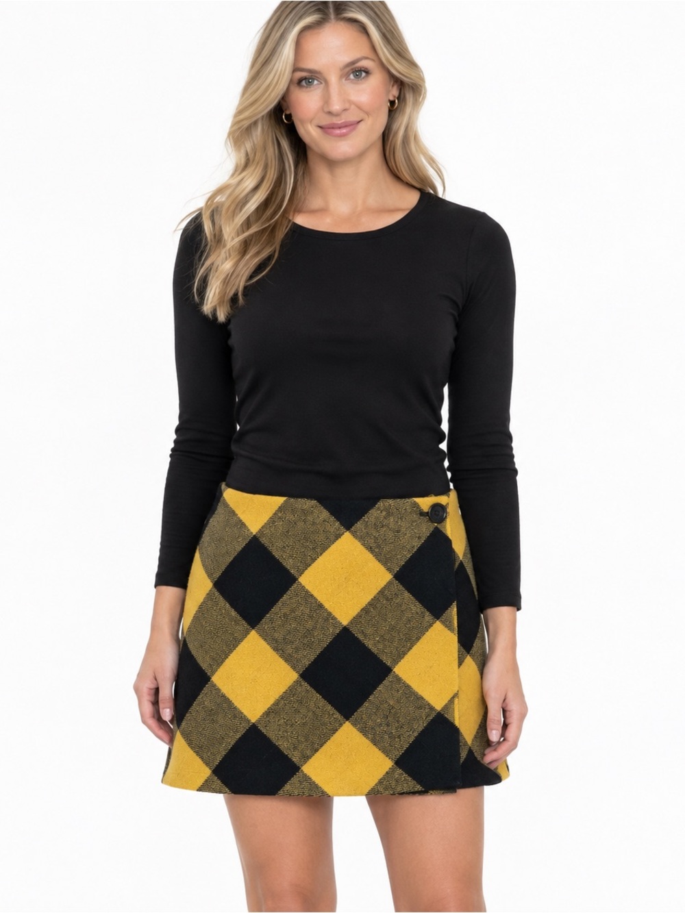 Kensie Plaid Wrap Mini Skirt Size 4